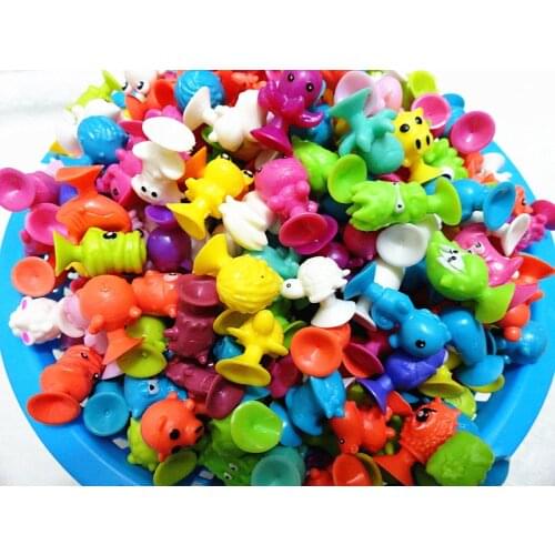 Plastic Monster Sucker Dolls kids Animal Cupule Suckers Action Figure Toy Suction Cup Collector Capsule Model Puppets 500Pcs/lot