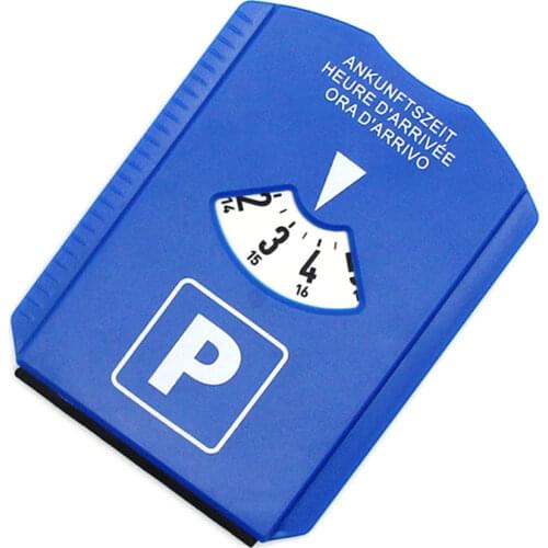 Portable Blue Car Temporary Parking Timer Snow Removal Shovel Ice Scraper Clock Arrival Display Area Parking Time Card Tools Tur