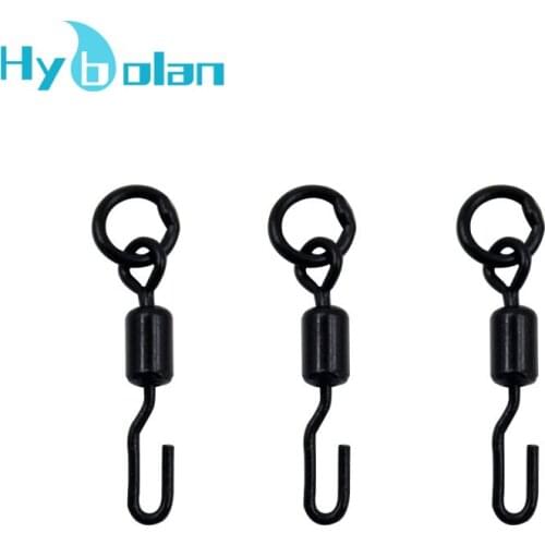 10/20pcs Spinner Swivel Connector for Rig Terminal Tackle Carp Fishing swivel popup carp tackle Quick Change Accessories