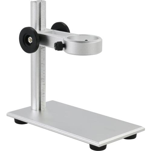 Universal Aluminum Alloy USB Digital Electronic Microscope Stand Adjustable Holder Bracket Lifting with LED bottom lighting