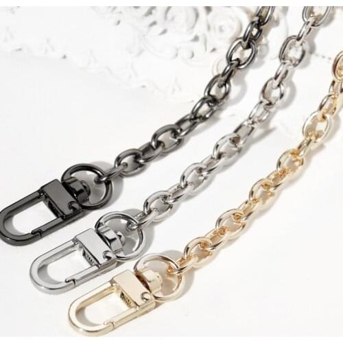 DIY 8mm Gold, Silver, Gun Black O Shape Steel Bag Chain Replacement Shoulder Crossbody Bag Straps for Handbags Belts Handles