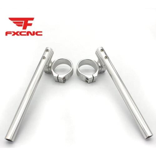 Aluminum Universal 7/8"22mm Handlebar CNC Motorcycle HandleBar Clip On Fork Handle Bars Clip ons Riser Rised 55MM Accessories