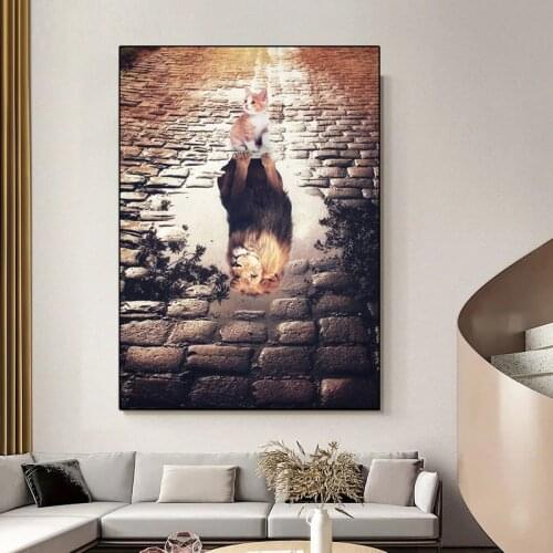 Inspirational Animal Canvas Painting Lions Cat Posters and Prints Wall Pictures Modern Living Room Home Decoration Painting