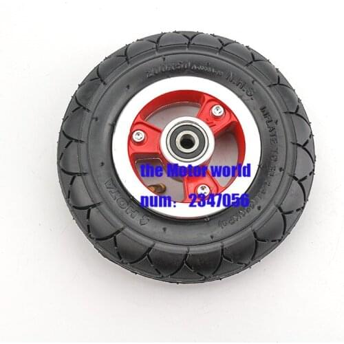High quality 8 inch RED Electric Scooter Tyre With Wheel red Hub 8" Scooter 200x50 Tyre Inflation Electric Vehicle alloy tire