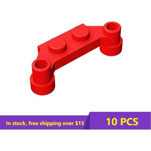10PCS MOC Bricks18624 Plate Modified 1 x 4 Offset For Building Blocks Parts DIY Educational Classic Brand Gift Toys For children