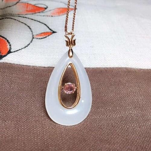 18k gold and Tian Baiyu pendanth37