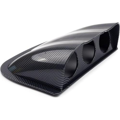 2'' 52mm Carbon Fiber Style Triple Dash Gauge Meter Pod 3 Hole Dashboard Mount Holder Accessories