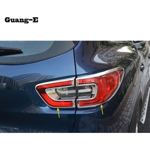 Rear Back Light Lamp Hood Molding Frame Stick Styling ABS Chrome Cover Trim Hoods 4pcs For Renault Kadjar 2016 2017 2018 2019