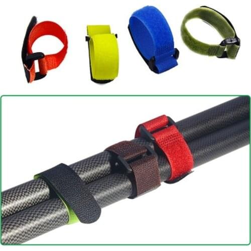 5/10pcs Multicolor Reusable Fishing Rod Tie Holder Strap Suspenders Fastener Hook Ties Belt Fishing Tackle Fishing Accessories