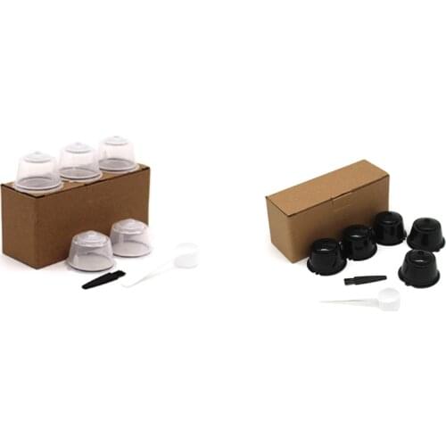 5PCS Reusable Nestle for Dolce Gusto Coffee Capsule Filter Cup Refillable Filter Basket Caps Reusable Spoon Brush