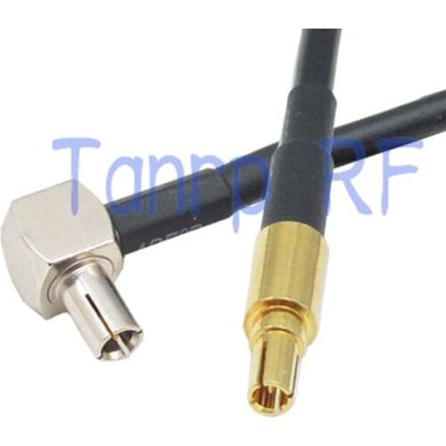 6in TS9 male plug right angle to CRC9 male plug RF adapter 15CM Pigtail coaxial jumper cable RG174 extension cord