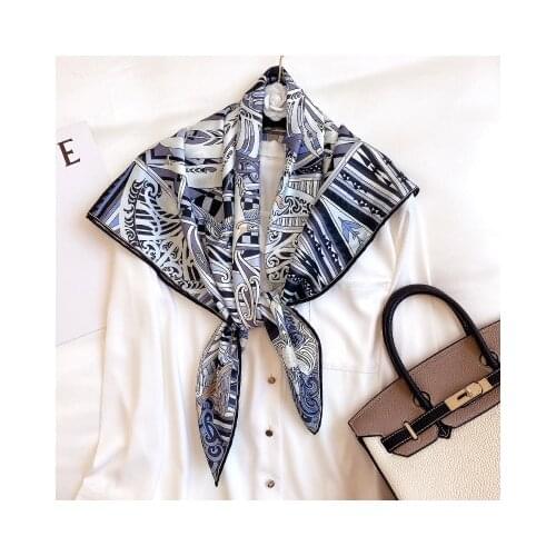 90*90cm New Fashion Large Square Scarf Womens Korean-Style Twill Weave Silk Shawl Neckerchief women scarf