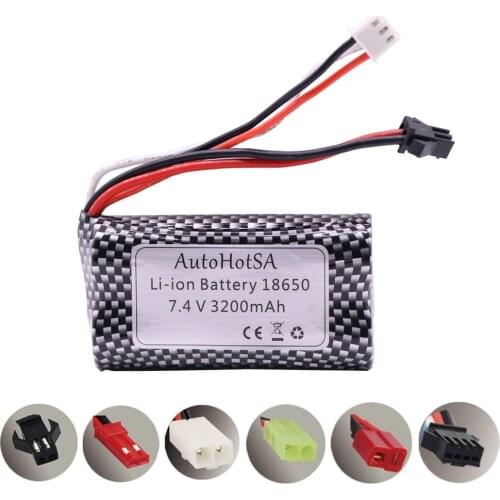 7.4V 3200mAh high capacity Li-po Batery 2S 20C For remote control helicopters toys parts 7.4 V Lipo battery 18650 Toys Battery