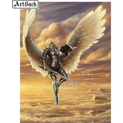 New special offer full square drill diamond painting angel warrior 3d diamond embroidery animal mosaic crafts decoration