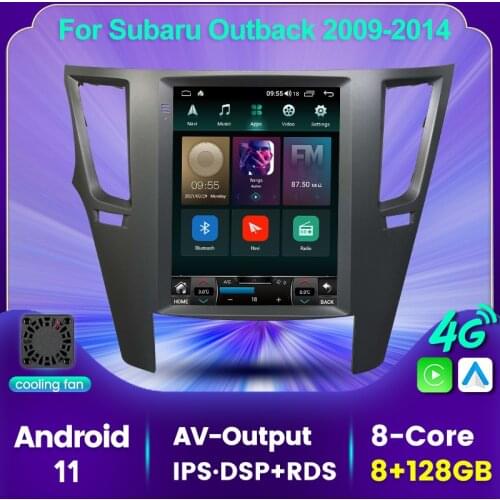 6+128G Android 11 9.7" Tesla Screen Car Radio Multimedia Player For Subaru Outback 2009 - 2014 carplay+Auto 4G LTE 2din No DVD