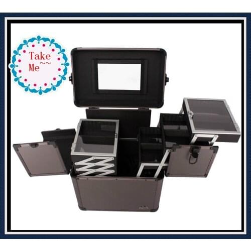 DHL Free Shipping Professional Cosmetic Case Makeup Beauty Case Trolley makeup box