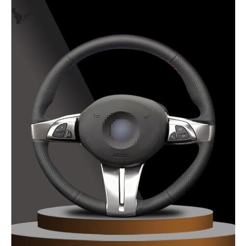 Hand-stitched Artificial Leather Steering Wheel Cover for BMWZ4 E85 (Roadster) 2003 20042008 E86 (Coupe) 2005 2006 2007 2008