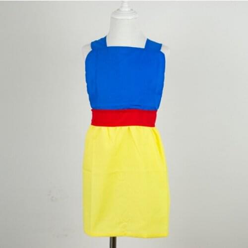 Adult or baby girl children ruffled tablier enfant princess snow white kitchen cotton cooking baby girls kids aprons