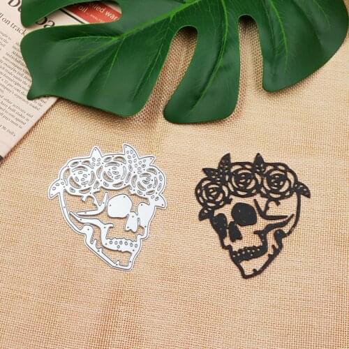 Halloween template metal cutting scrapbook, rose skull cutting DIY greeting card gift card decoration making cutting