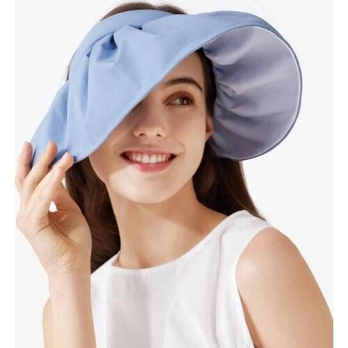 2021 Summer Shell Hat Women Girls Breathable Sunscreen Visors Cap UV Protection Wide Brim Sun Hat Foldable Shade Cap Beach Outdo