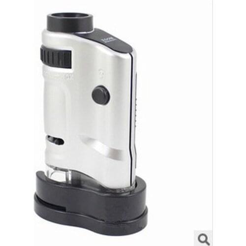 Magnifier Light source 20 X-40X times zoom mini microscope magnifying glass MG10081-8