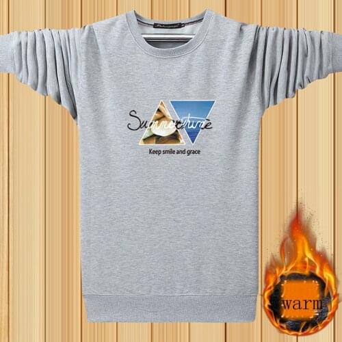 Men Sweatshirts Plus Velvet To Keep Warm 2021 New Winter Thick Male Pullover Letter Black Blue Gray Red Plus Size 4XL 5XL H37