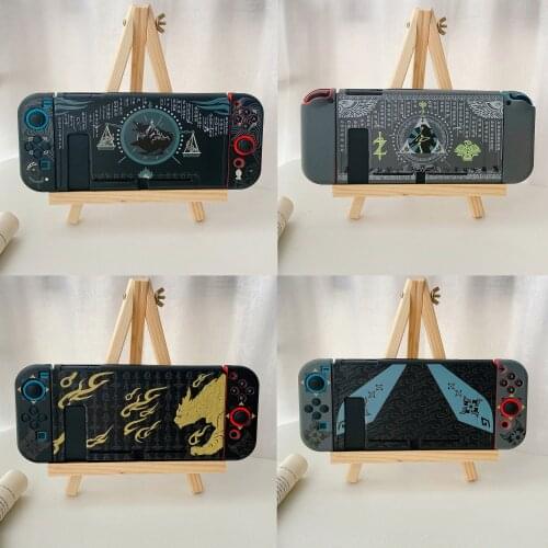 Soft TPU Skin Matte Protective Case for Zelda Monster Hunter RISE Nintendo Switch NS Joy-Con Back Housing Shell Cover Protector