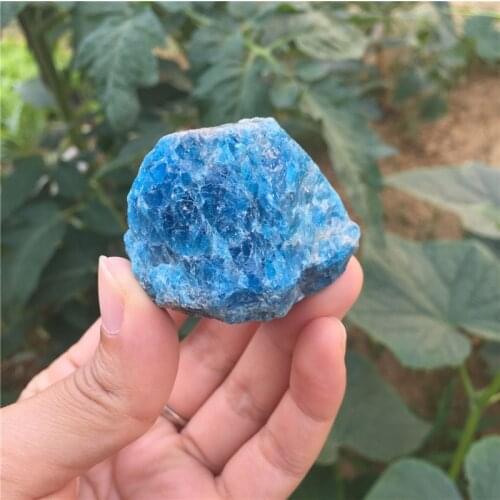 New arrivals 1pcs natural blue apatite rough stone reiki healing raw gemstone for home decor wholesale
