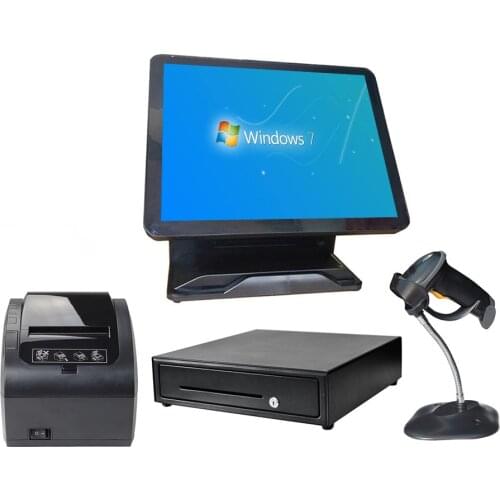 POS System J1900/4GB/64GB A full set Pos 15 inch capacitive All In One Point Of Sales POS Terminal pos system for sale