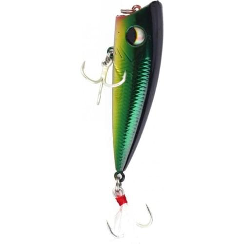Fishing lure treble barbed hook poper artificial hard bait simulation big mouth fish swimbait lures fishing accessories