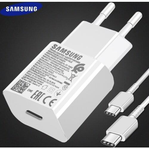 Samsung Note 10 Super Snelle Lader Originele 25W Lading Adapter Type C Naar Type C Kabel Voor Samsung Galaxy s10 A80 Note 10 Plu