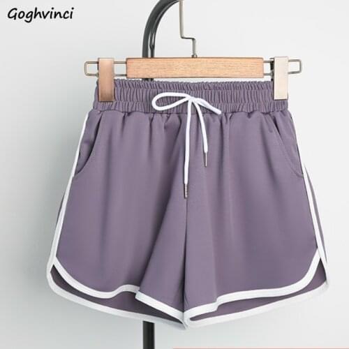 Shorts Women Drawstring Patchwork Plus Size 3XL Workout Wear Korean Style Outerwear Loose Slim Comfortable Trendy Casual Chic