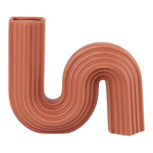 Nordic Architectural Art Ceramic Flower Vase Living Room Study Desktop Flower Arrangement Decoration Crafts Vase Home Decoration