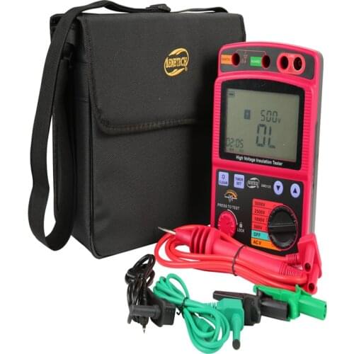 High Voltage Insulation Tester Portable LCD Digital Insulation Resistance Meter 600V DC/AC Voltage Tester Auto Discharge Tools