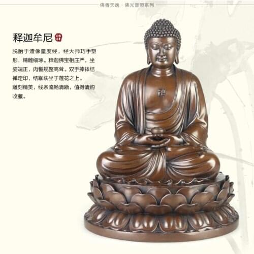 TOP # High-grade Buddha statue # office home house efficacious Protection # Buddhism the Buddha Bronze statue