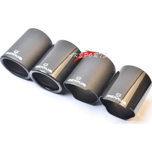 1PC Car Universal Case Glossy Matt Exhaust Housing Carbon Fiber Muffler Pipe Tip Cover