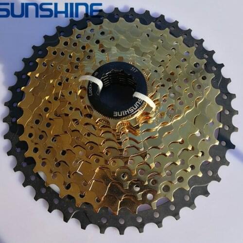 Sunshine 11speed 11-42t Cassette MTB Bicycle Freewheel Mountain Bike Flywheel Golden For Parts Shimano Xt Slx M7000 K7 Nx Gx