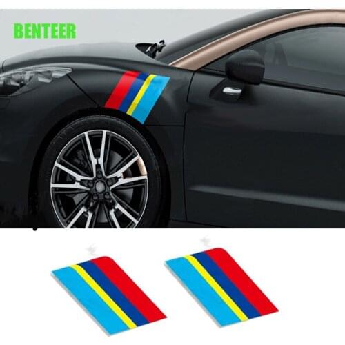 2pcs Car fender sticker for Peugeot 206 208 307 308 2008 3008 106 108 306 206 208