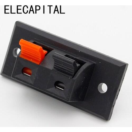 2017 Hot 5 Pcs 2 Positions Connector Terminal Push in Jack Spring Load Audio Speaker Terminals