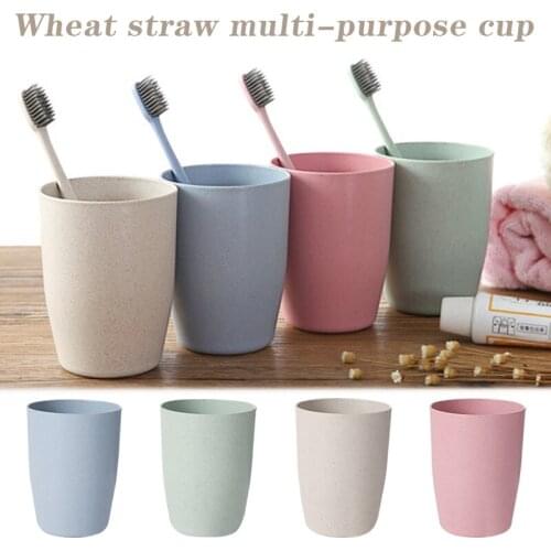 400ml Wheats Straw Water Cup Multifunctional Coffee Plastic Cup Drinking Cups Reusable Brushing Cups SCVD889