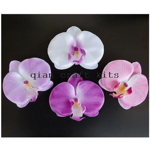 80pcs Big Phalaenopsis Heads Artificial Flower - Silk Flowers - 3.75 inches - Wholesale Lot - for Wedding Work, Make Hair clips