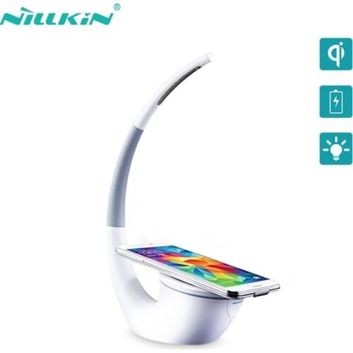 Wireless Charger LED Lamp NILLKIN Desktop Lamp Adjustable Eye Protect Qi Wireless Phone Charger For iPhone Xr X Samsung Watch