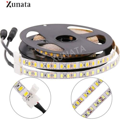 DC12V 120Leds/m SMD 5630 LED Strip Light 10mm PCB Flexible LED Tape IP21 Non Waterproof LED Ribbon with DC Head Connector