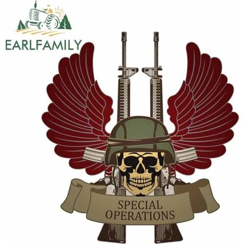 EARLFAMILY 13cm x 12.2cm Car Sticker Special Operations logo Symbol Army Waterproof Car Decal Personalized Modified Stickers