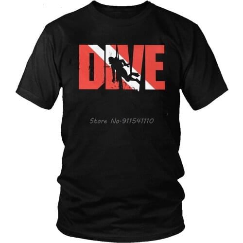 Awesome Scuba Drive Tee Shirt Mens Casual Soft Cotton T-shirt O-neck Short Sleeved Ocean Diving T Shirt Diver Gift Idea Tshirt