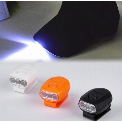 Cap Hat Light 3-LED Headlamp Rotatable Ball Cap Visor Light Hat Light Hands Free for Hunting Camping Fishing STTA889