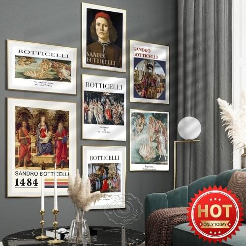 Sandro Botticelli Art Works The Birth Of Venus The Spring Canvas Painting Poster, Museum Exbition Poster, Gallery Decor Mural