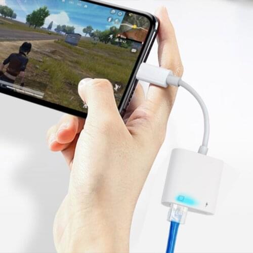 For iOS device conversion cable USB3.0 RJ45 Ethernet converter for all iPhone for iPad,with PD fast charging Converter