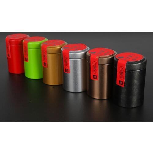 Simple Style Pocket Mini Portable Travel Fashion Universal Seal Round Tinplate Tea Food Candy Cans With Eight Colors 7A0491