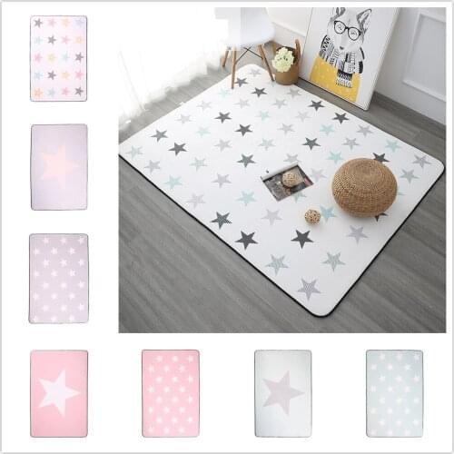WINLIFE Star Printed Carpet Anti-Slip Floor Rug Bath Mat Soft Baby Playing Carpets for Living Room Indoor Bedroom Rug